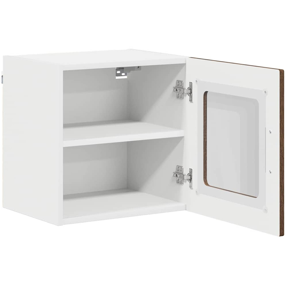 vidaXL Kalmar Single Glass Door Brown Oak Wall Mounted Kitchen Cabinet Image 5