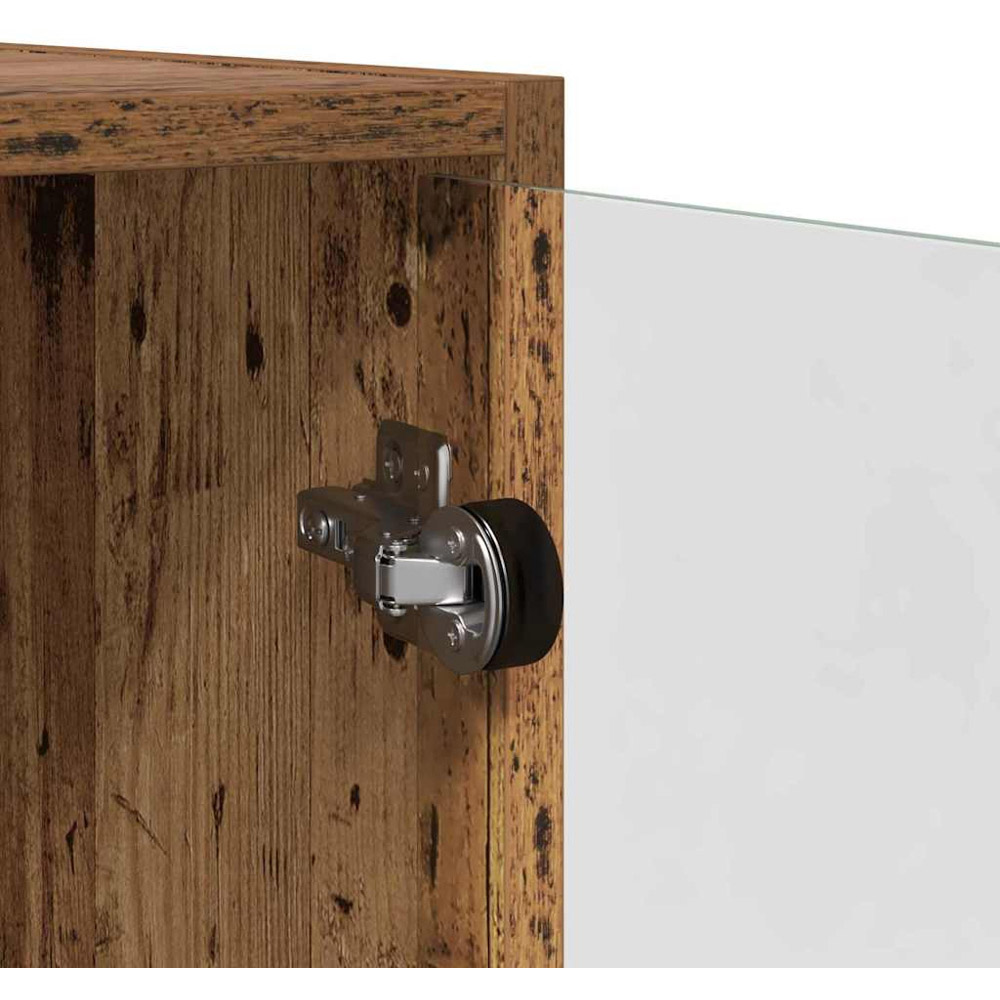 vidaXL 4 Glass Door Old Wood Sideboard Image 9