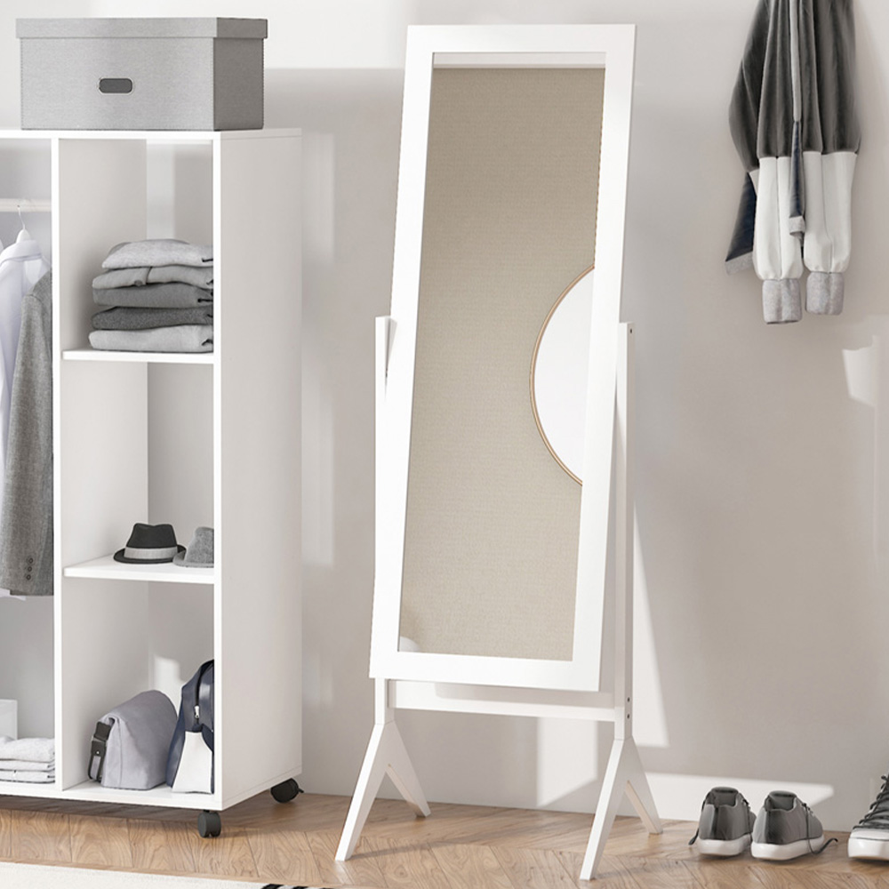 Portland White Freestanding Dressing Mirror 148 x 47cm Image 4