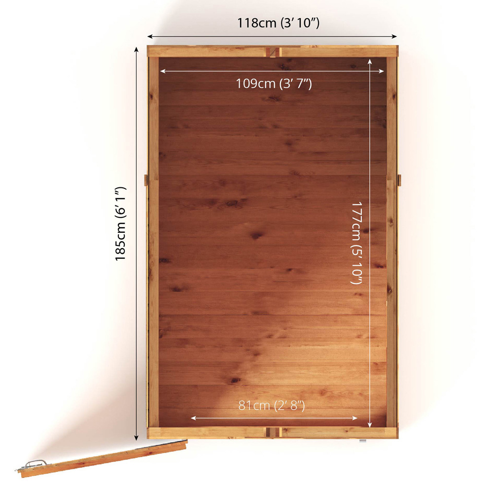 Mercia Woodsman 6 x 4ft Shiplap Glass Apex Shed Image 8