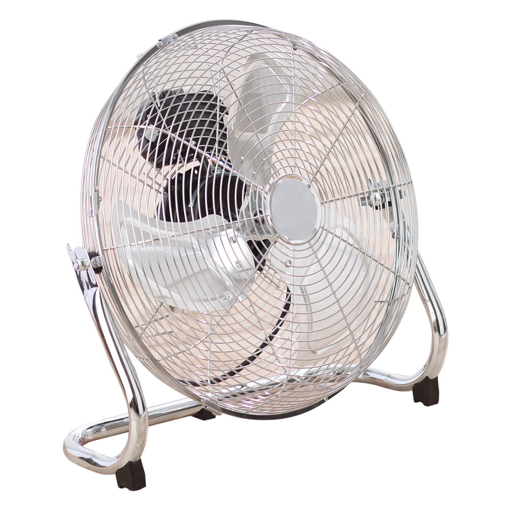 Fine Elements Floor Fan Chrome 16 Inch Wilko