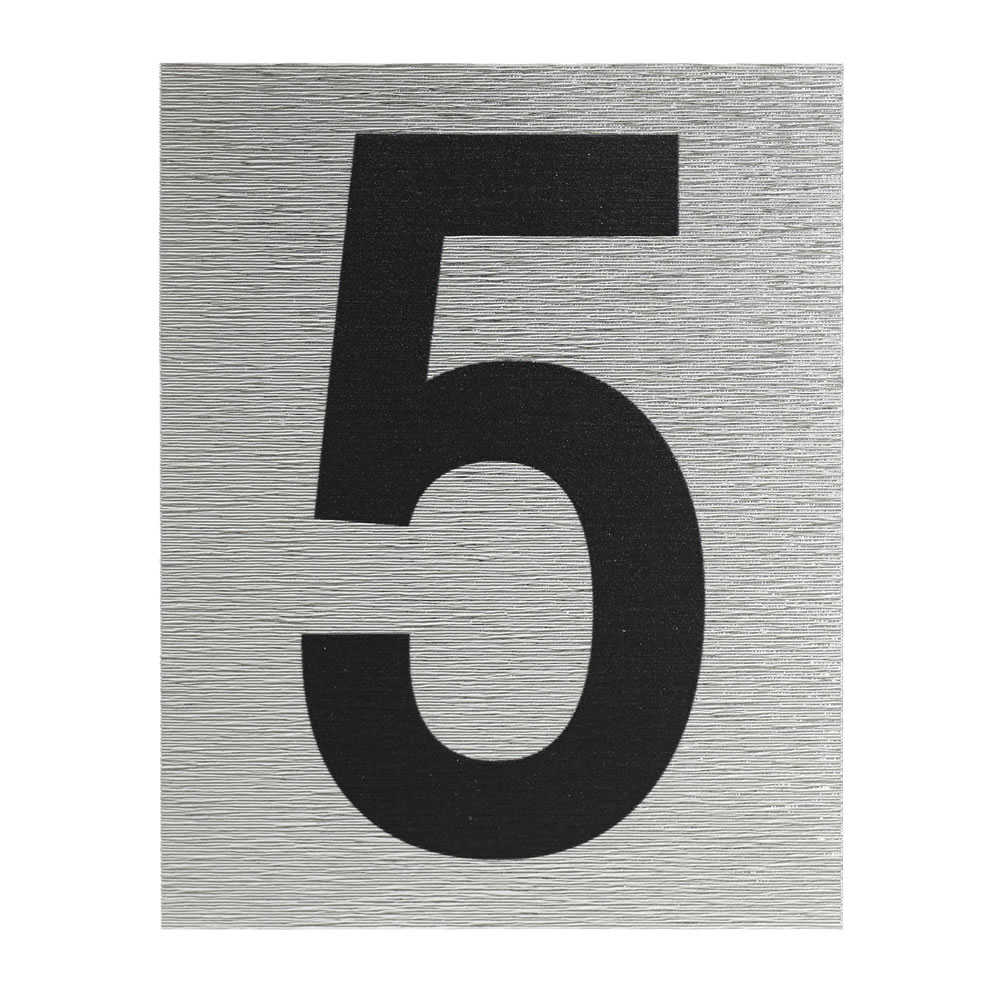 Wilko Self Adhesive Polished Chrome Effect Number Wilko