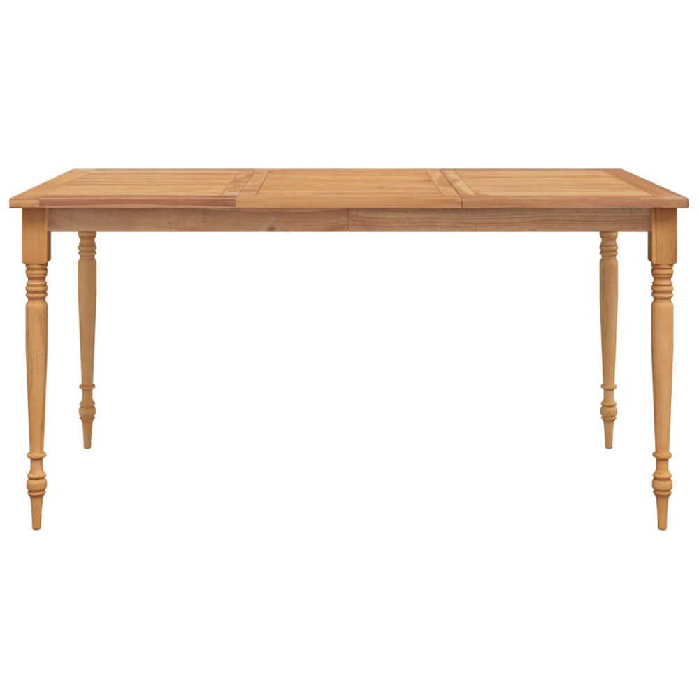vidaXL 6 Seater Brown Wooden Rectangular Batavia Table Image 3