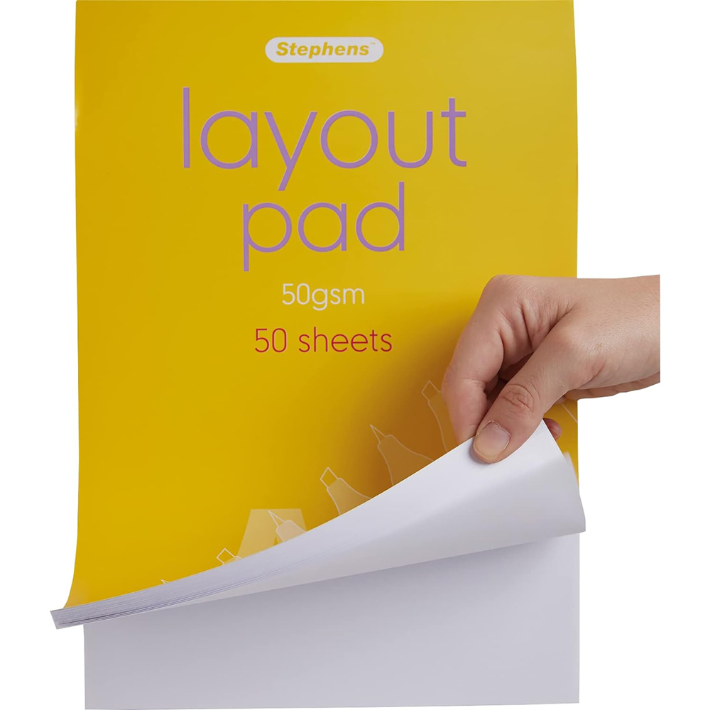 Stephens A4 White Layout Pad 50 Sheets 50gsm Image 2