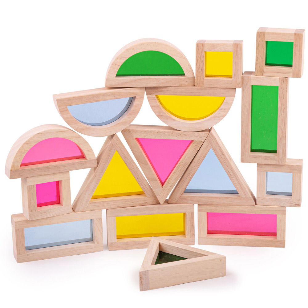 Bigjigs Toys Natural Sensory Shapes Toy Multicolour Image 1