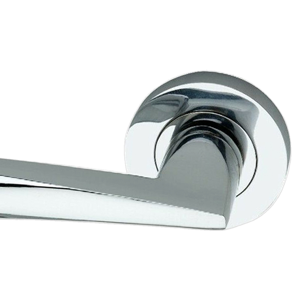 Spira Brass Lego Polished Chrome Lever Door Handle 2 Pack Image 2