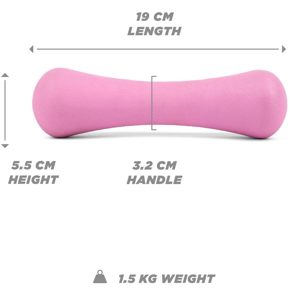 Phoenix Fitness Pink Neoprene Dumbbell 1.5kg 2 Pack Image 3