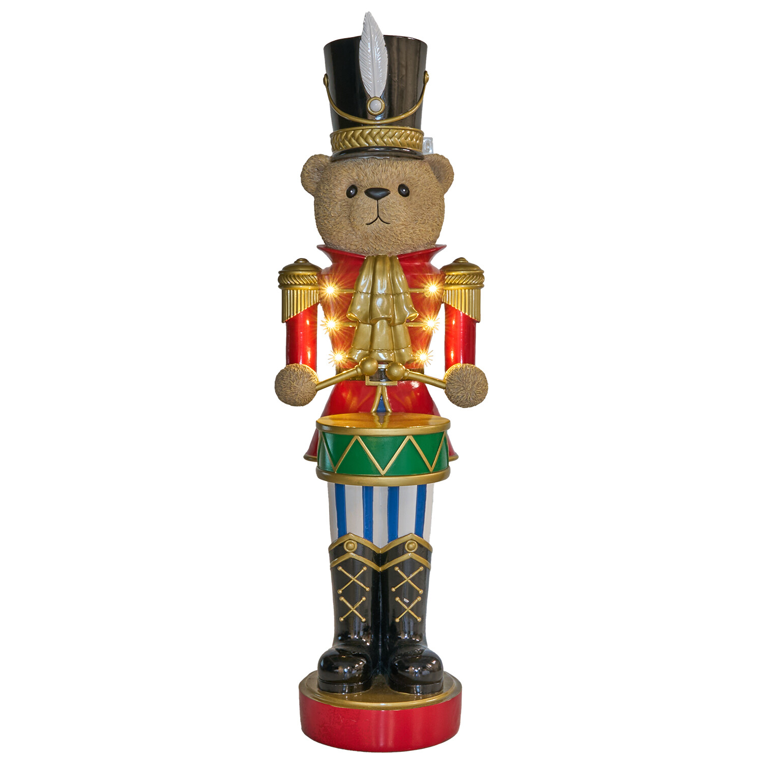 LED Drumming Traditional Bear Red Image 5