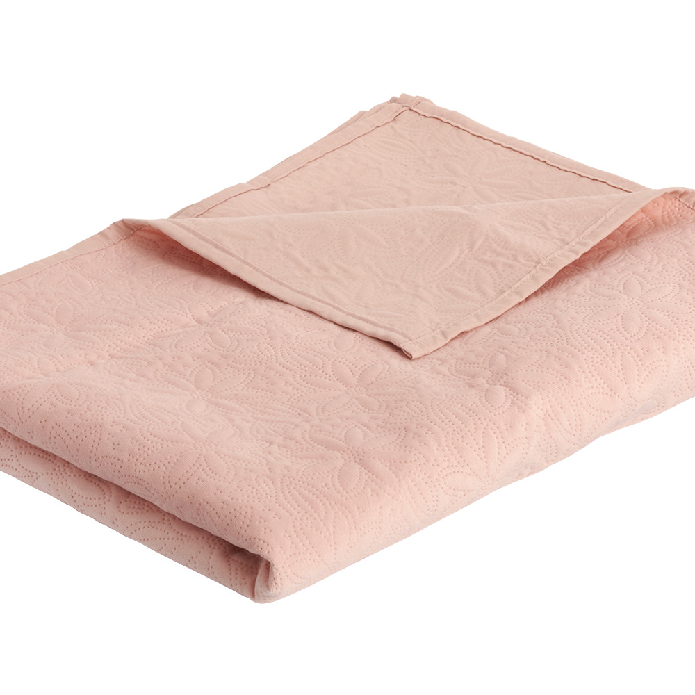 Wilko Blush Velvet Pinsonic Throw 150 x 200cm Wilko