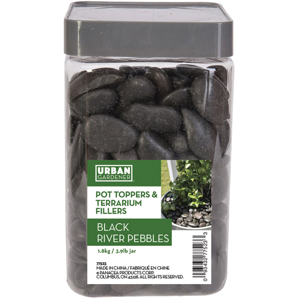 Urban Gardener Black River Pebbles Pot Toppers Image 1