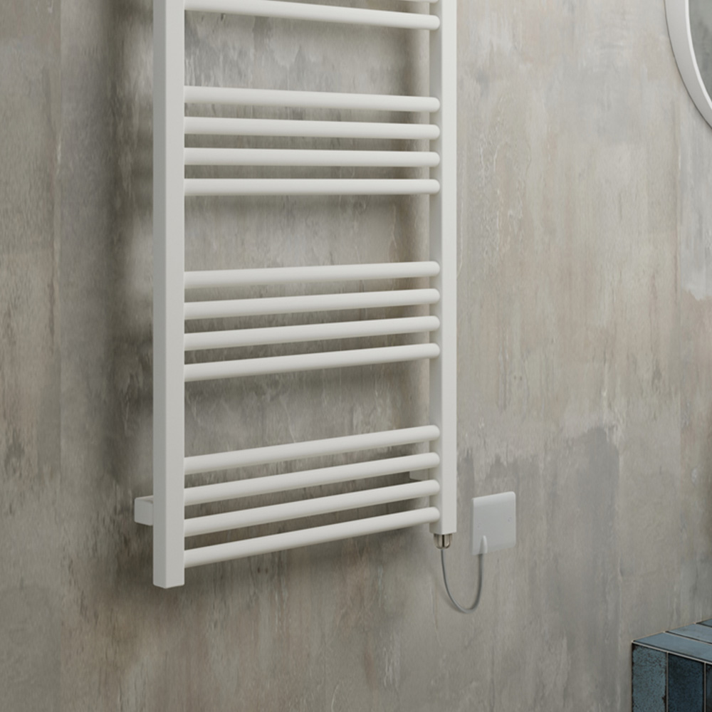 Terma Fiona E Soft Matt White Electric Towel Rail 1140 x 500mm Image 6