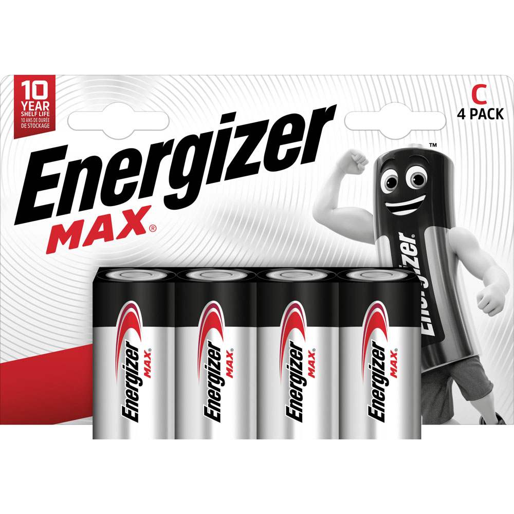Energizer Max C Alkaline Batteries 4 Pack Image 1