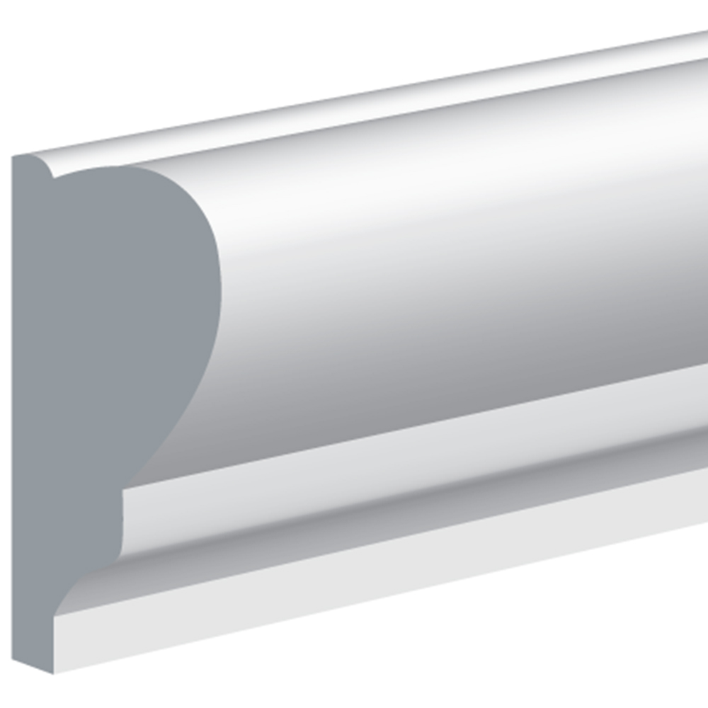 National Skirting White Primed Picture Rail 18mm 45 x 4200mm Image 3