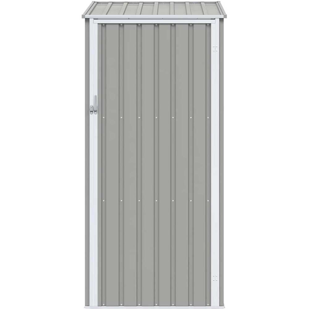 vidaXL 2.9 x 3.2ft Grey Galvanised Steel Pent Garden Shed Image 4