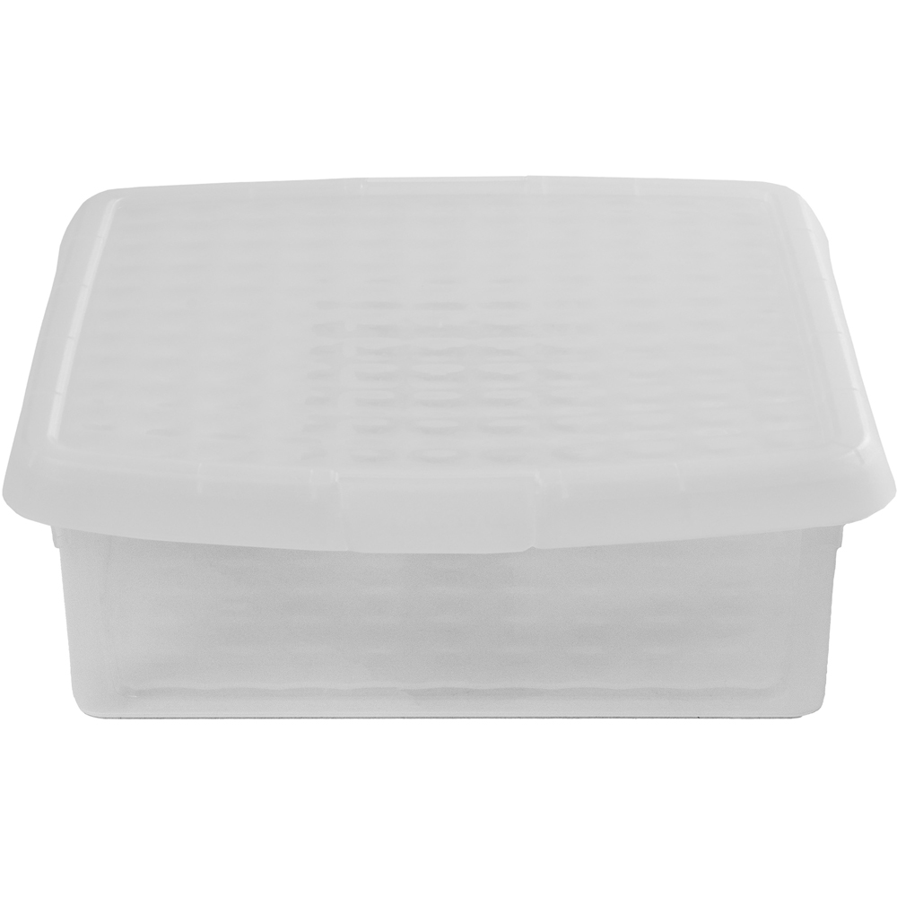 Wham Clip 13.2L Clear Square Storage Box with Lid 4 Pack Image 3