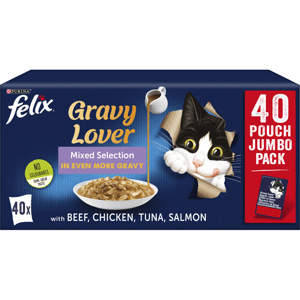 Felix As Good As It Looks Gravy Lover Mixed Cat Food 40 x 100g Image 1