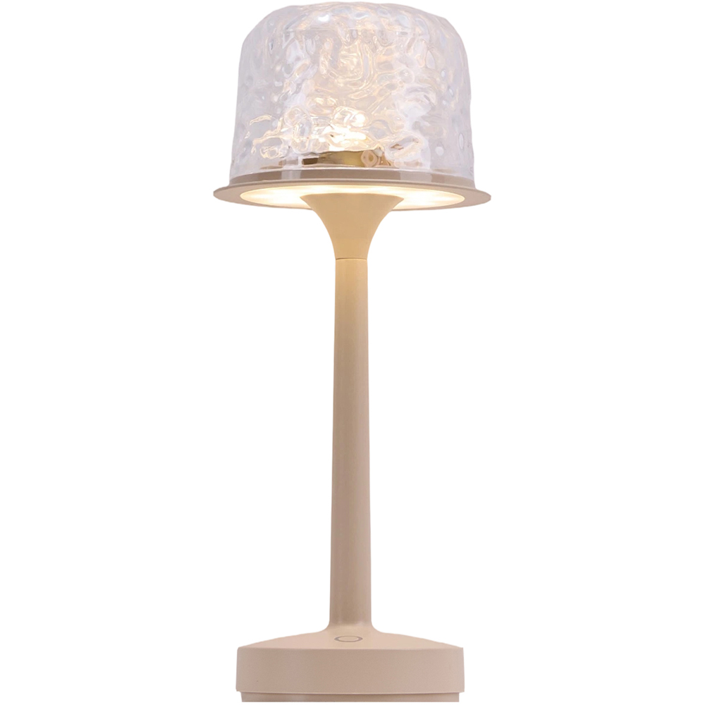 Living and Home White Ocean Wave RGB Rechargeable Table Lamp Image 4