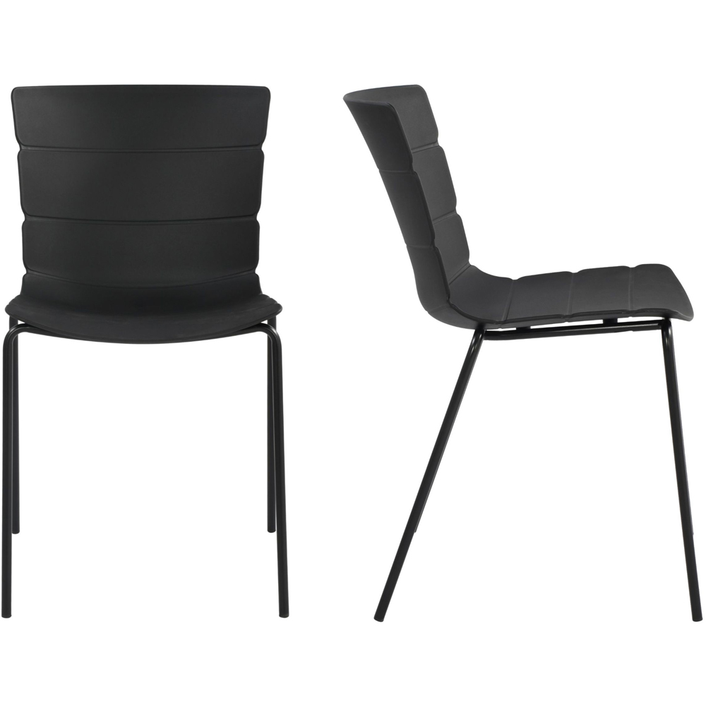 Core Products Aspen Bali 4 Seater Plastic Square Dining Set White and Black Image 3