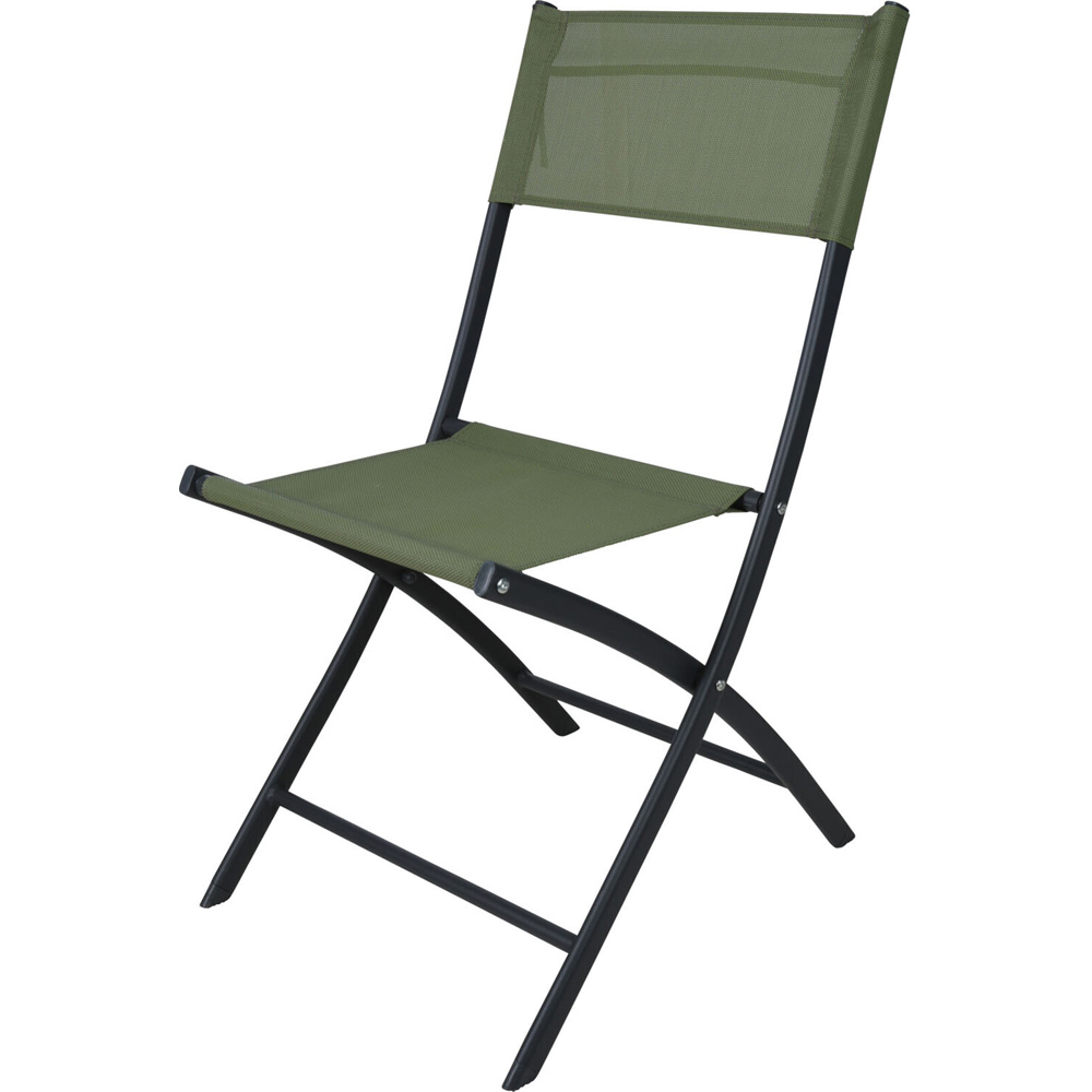 Green Steel Foldable Medium Patio Chair 96cm Image 2