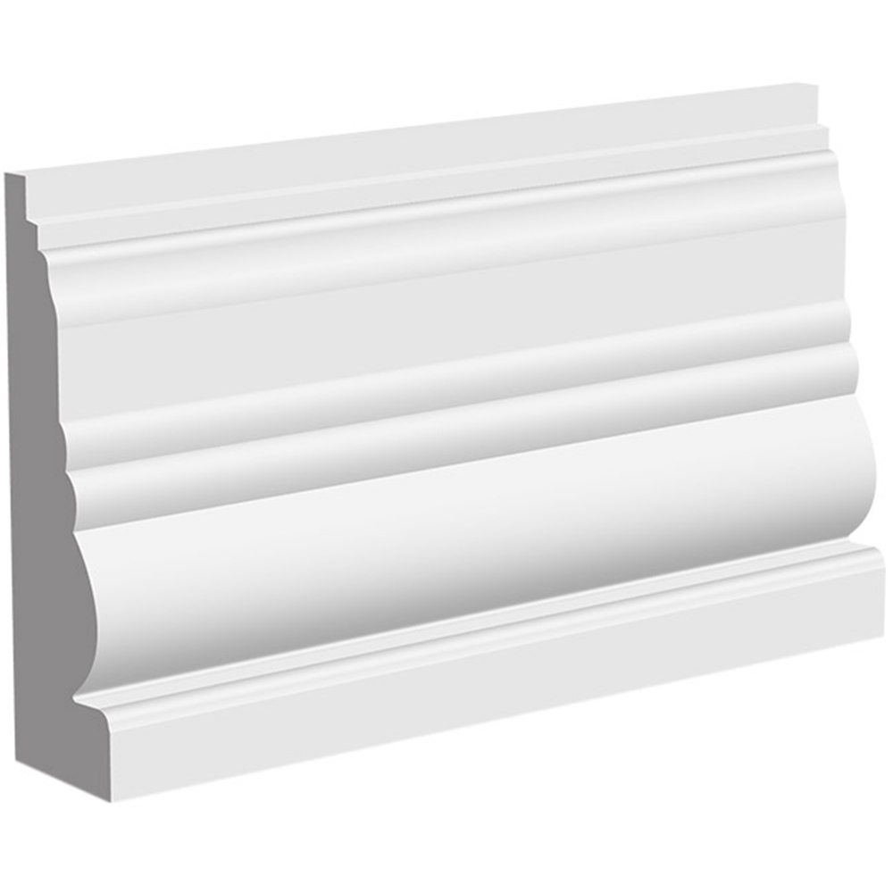 National Skirting White Antique Primed Skirting Board 18mm 95 x 4200mm Image 1