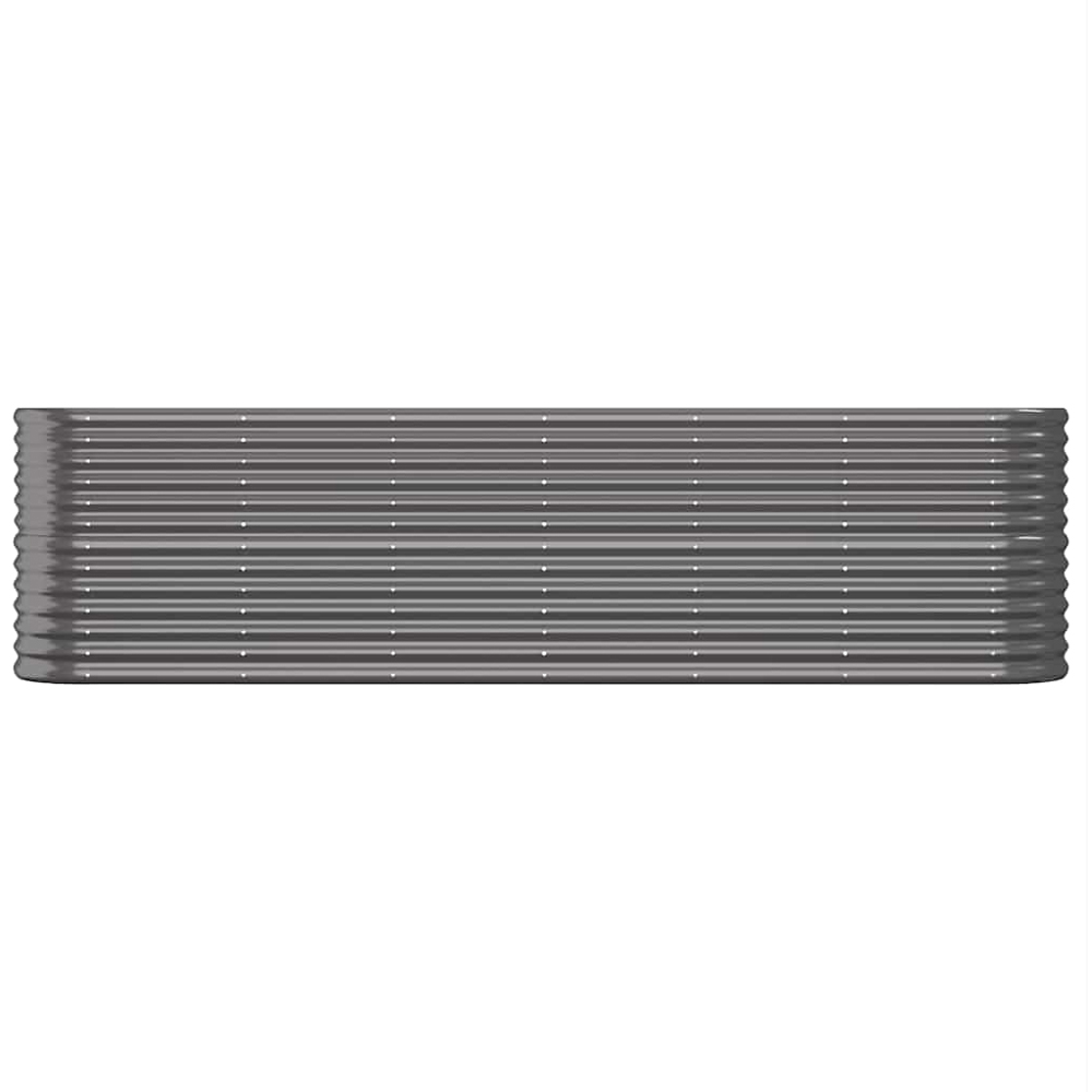 vidaXL Anthracite Galvanised Steel Raised Garden Bed 68 x 40 x 260cm Image 2
