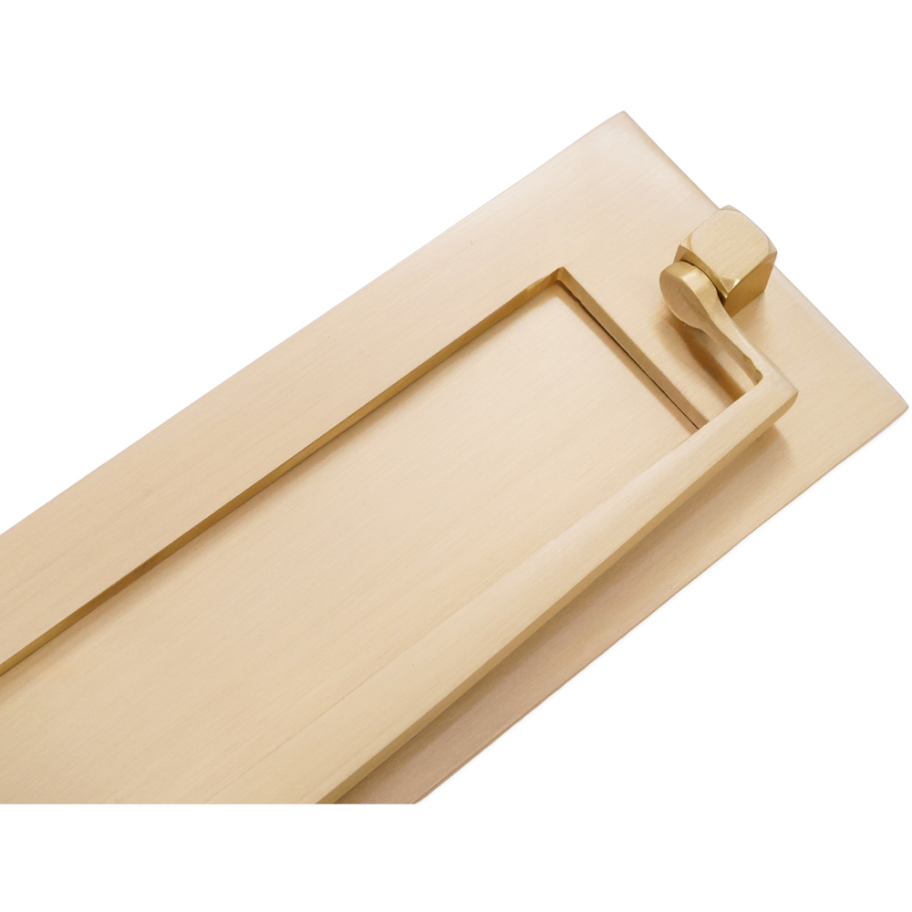 Spira Brass Regency Victorian Satin Brass Postal Knocker Letter Plate 250mm Image 4
