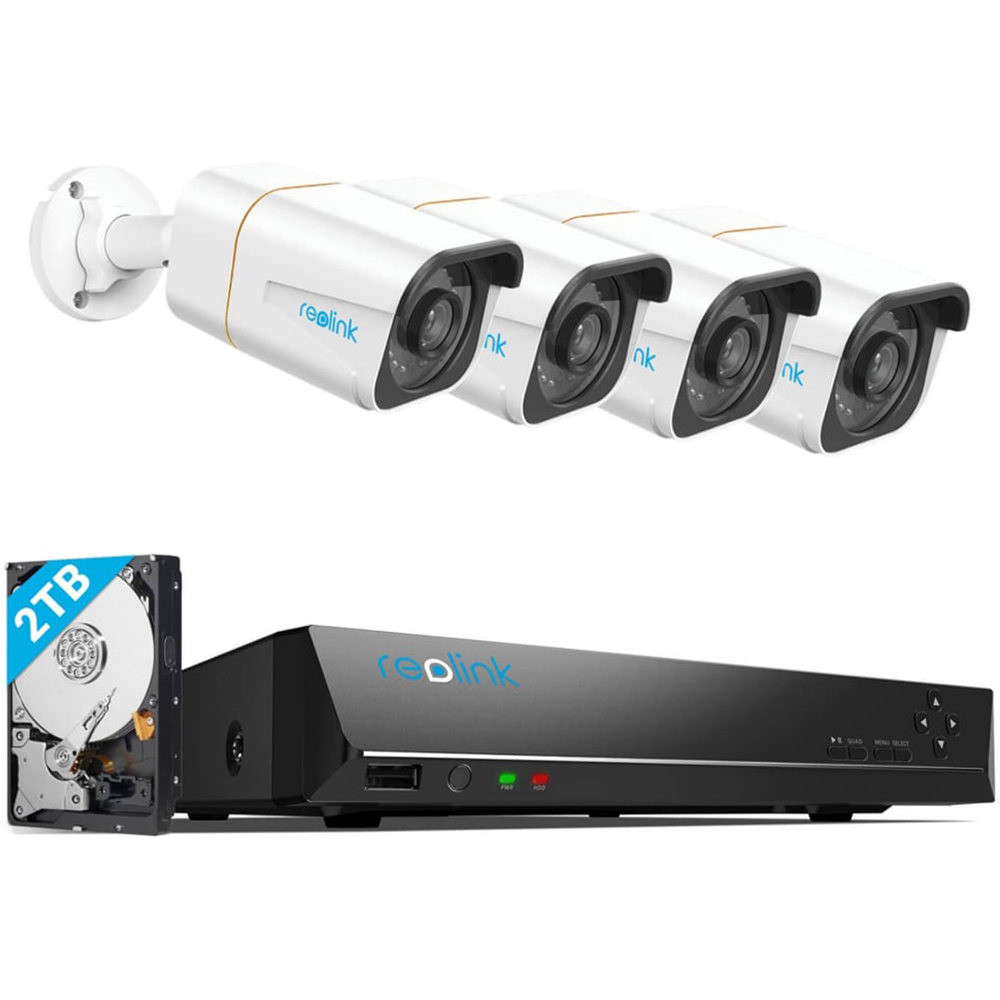 Reolink 10mp Bullet Camera Network Video Recorder Kit Image 1