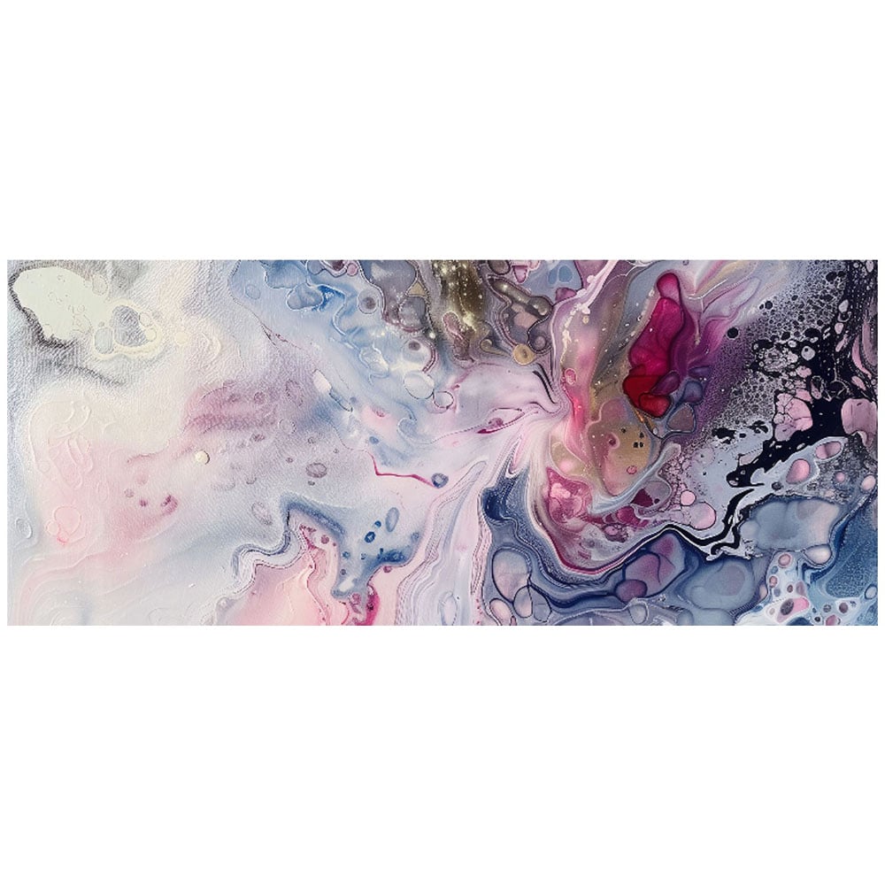 Warren Reed Designer Ethereal Swirls Dreams in Motion Glass Bathroom Splashback 25 x 60cm Image 2