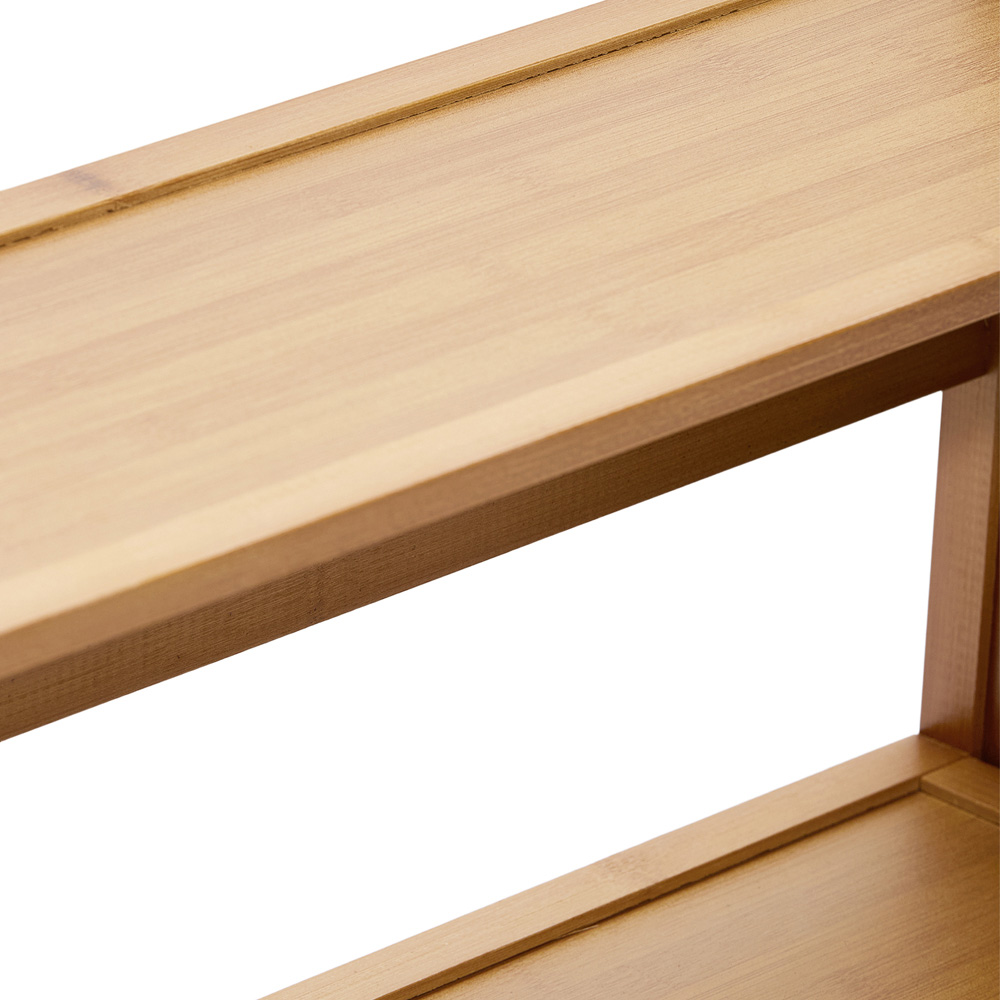 Living and Home Single Drawer 3 Shelf Natural Bamboo Desktop Bookshelf ...