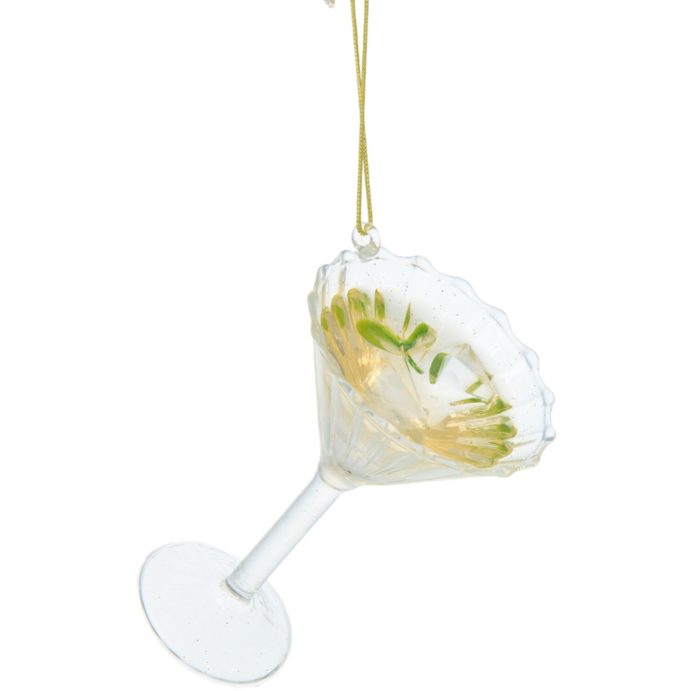Glass Martini Hanging Decoration Image 3
