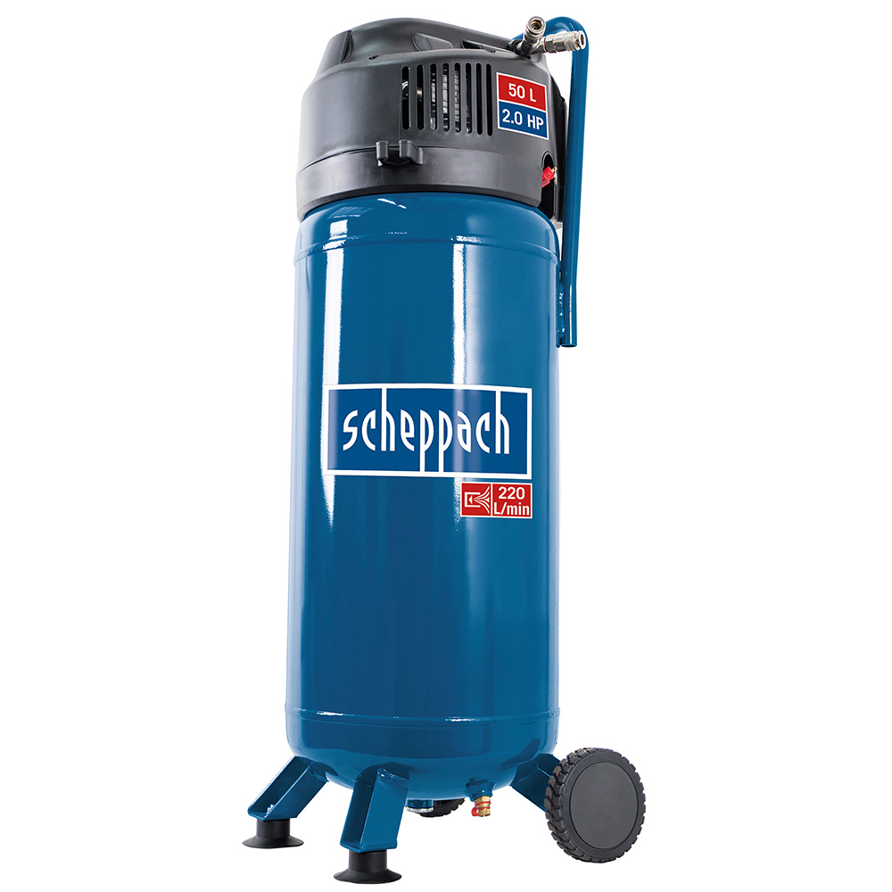 Scheppach 50L 10 Bar Operating Pressure Air Compressor 1500W Image 1