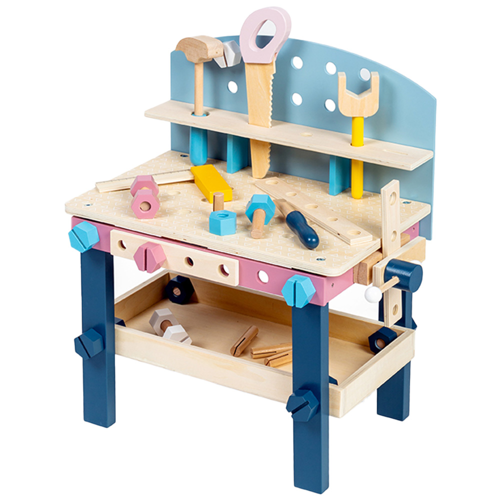 Bigjigs Toys Wooden Tool Bench Multicolour Image 3