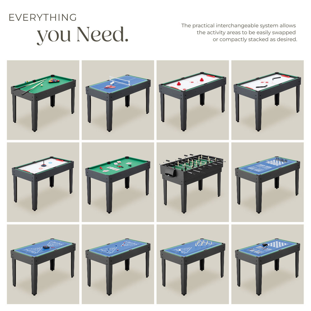 tectake 15-in-1 Height Adjustable Games Table with Accessories Image 4