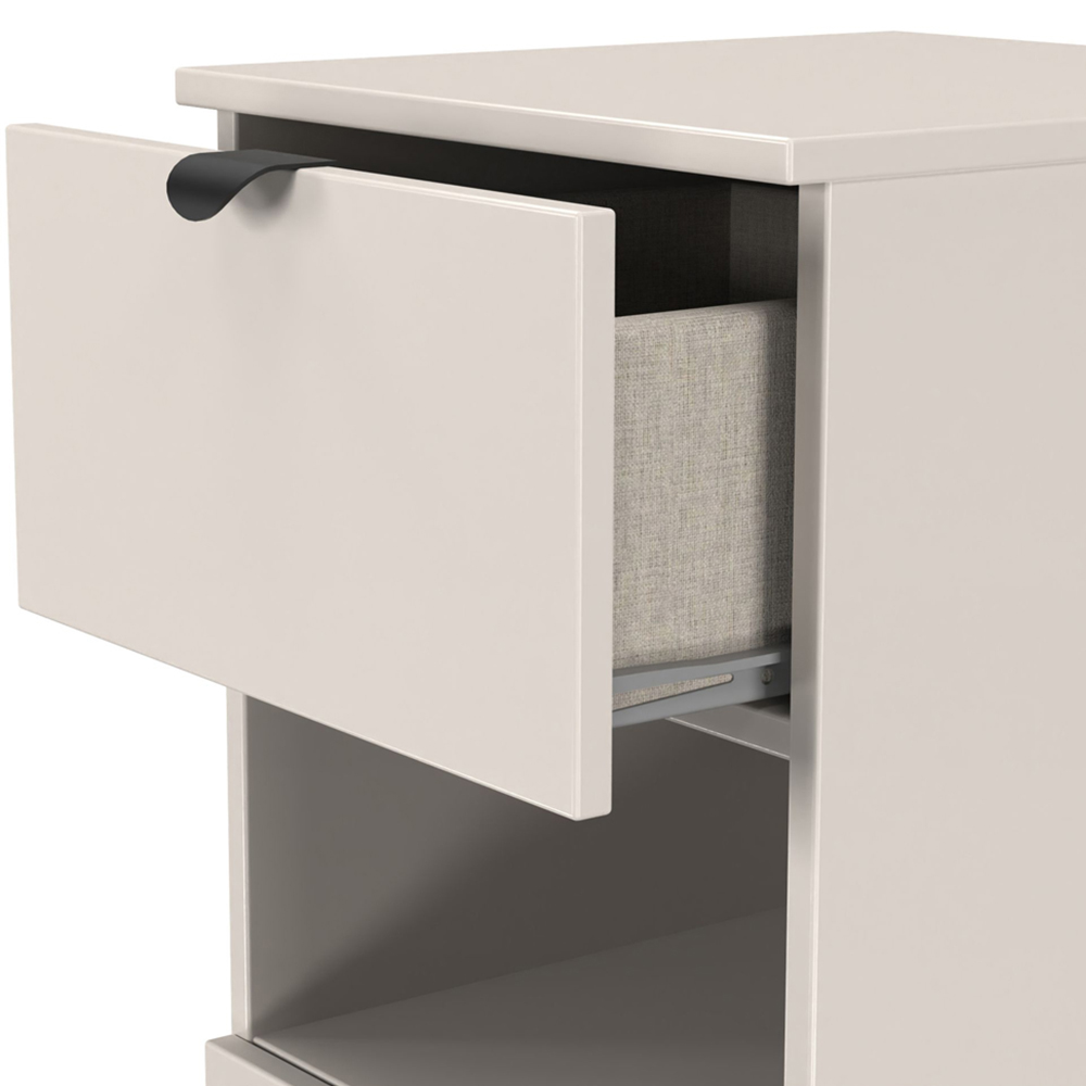 Crowndale Bora 3 Drawer Single Shelf Kashmir Matt Bedside Cabinet Image 5