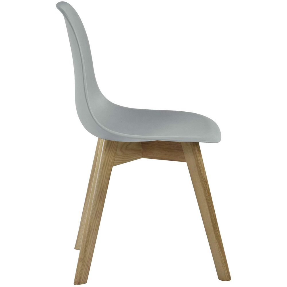 Julian Bowen Agatha Set of 2 Grey Plastic Dining Chair Image 5