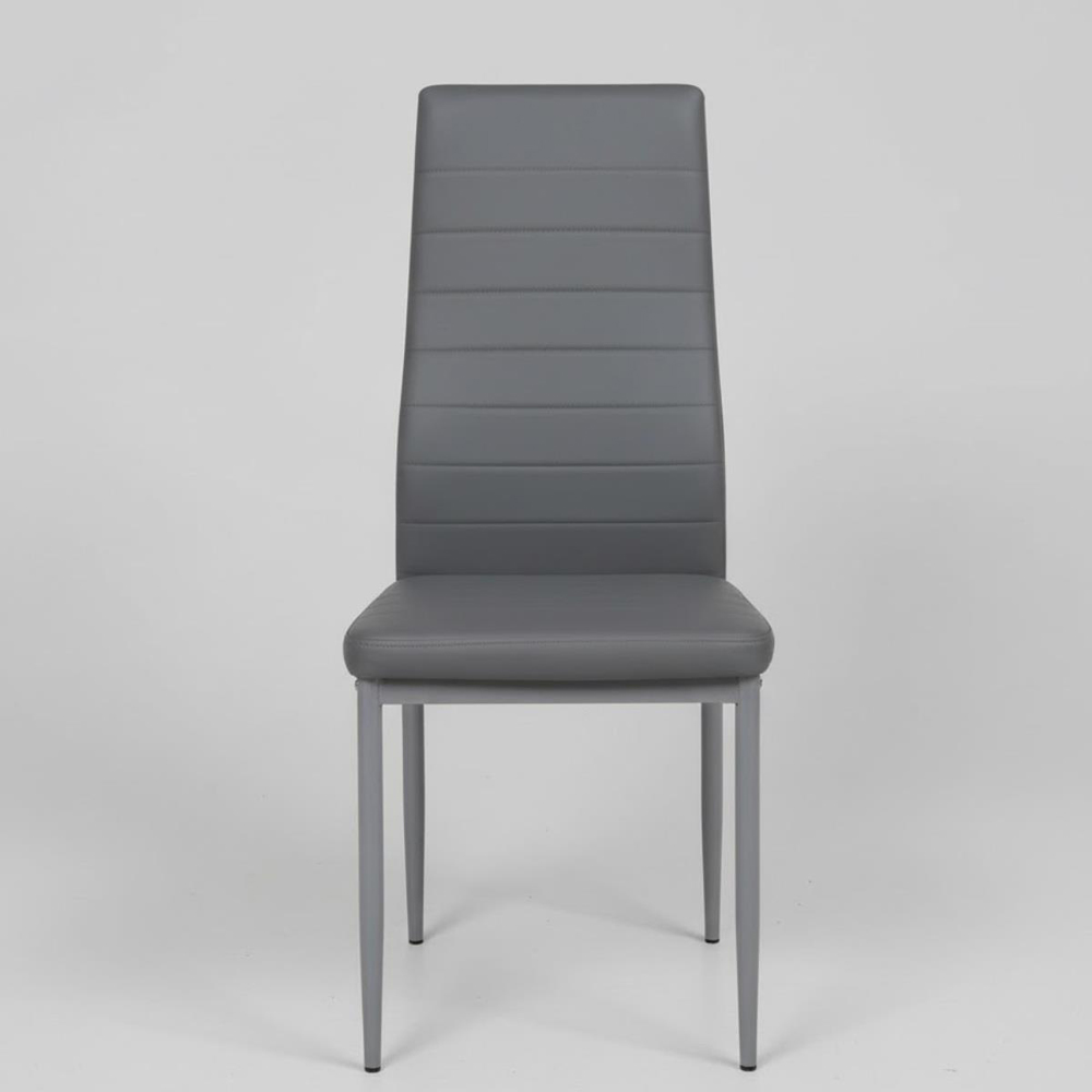 Kosy Koala 6 Seater Faux Leather Dining Bench Set Oak Effect and Grey Image 2