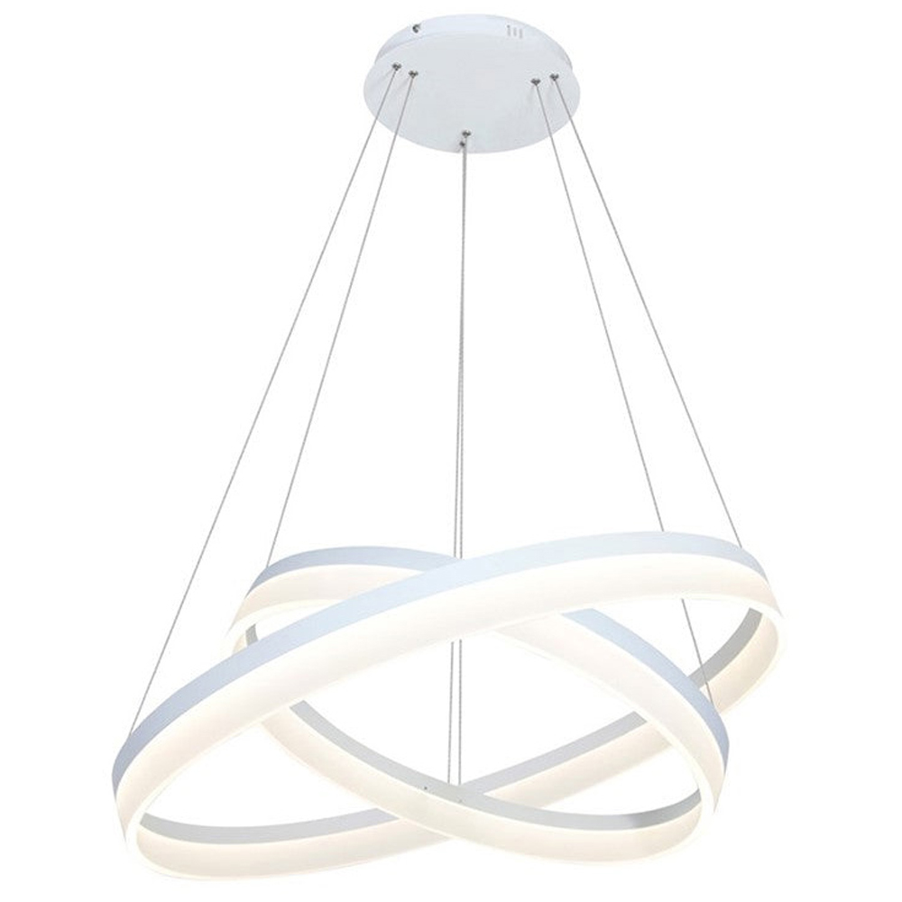 Milagro Ring White LED Pendant Lamp with Remote 230V Image 1