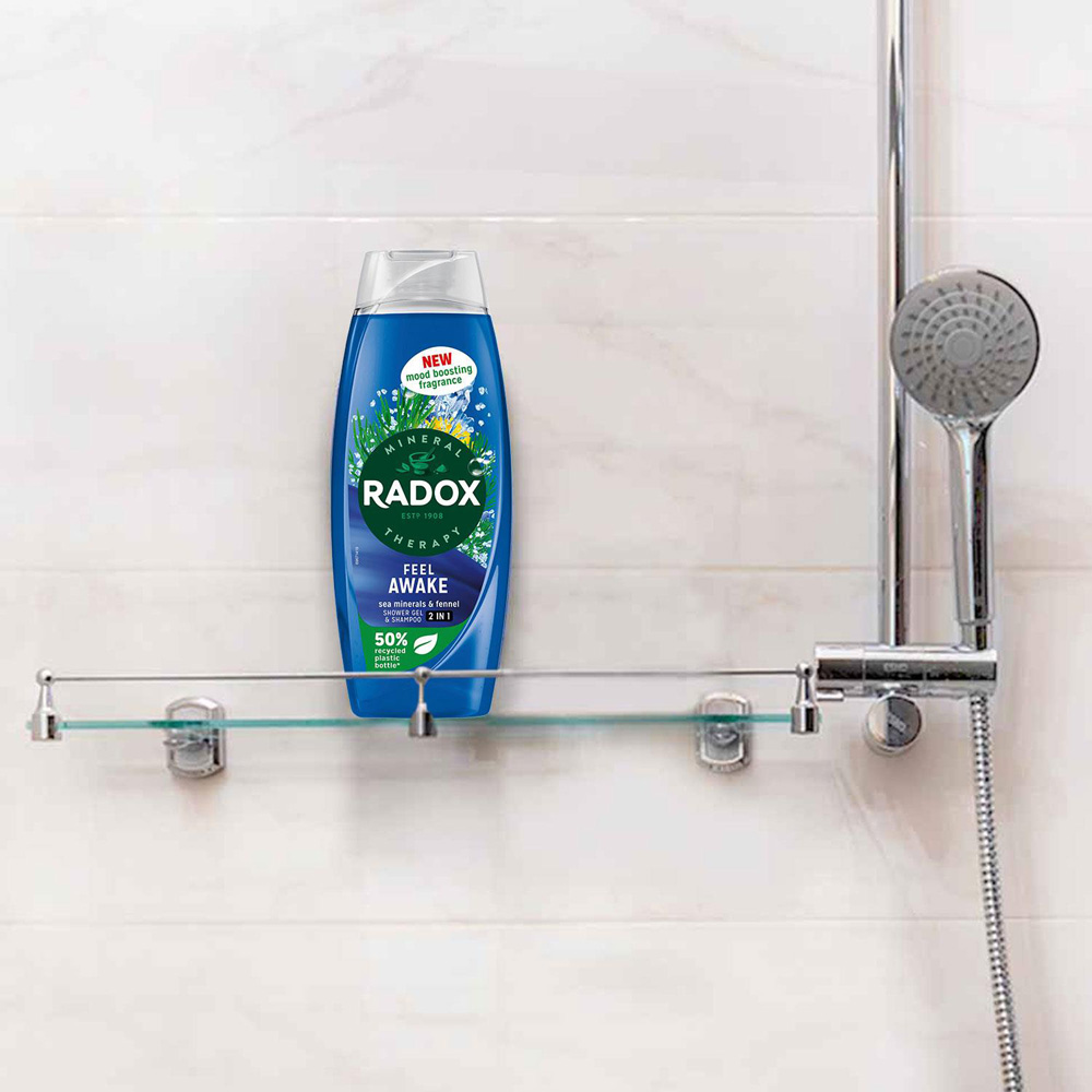 Radox 2-in-1 Feel Awake Men Fennel and Sea Minerals Body Wash and Shampoo 450ml 6 Pack Image 2
