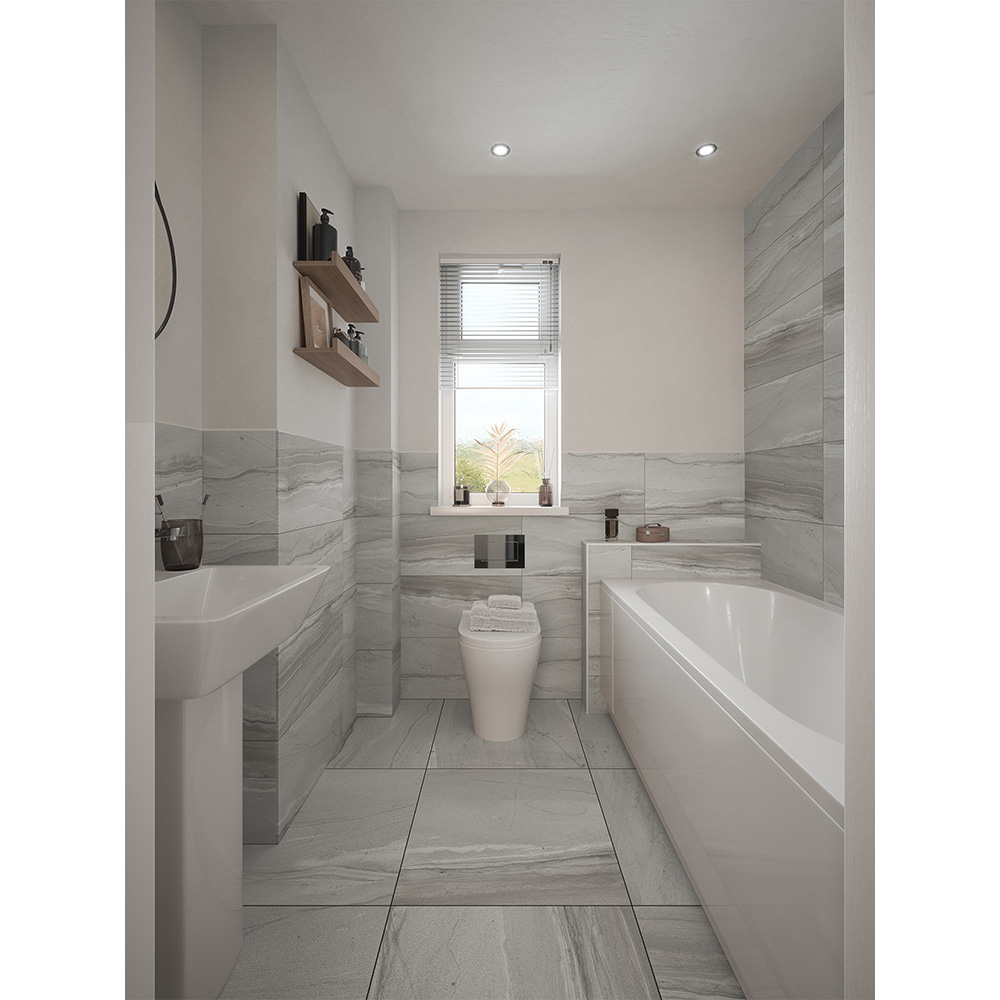 Johnson Tiles Haven Slate and Natural Floor and Wall Tile 600 x 600mm Sample Image 3