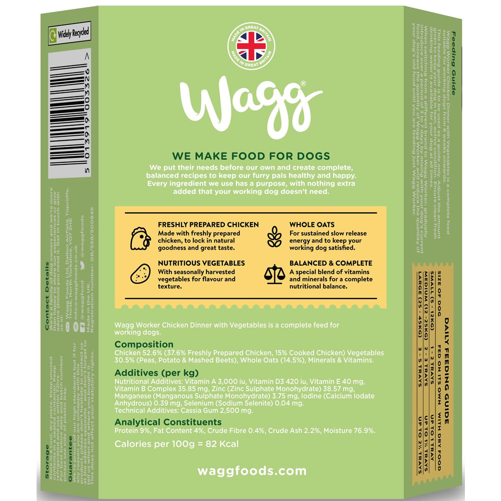 Wagg Working Wet Dog Food Chicken 390g Image 2