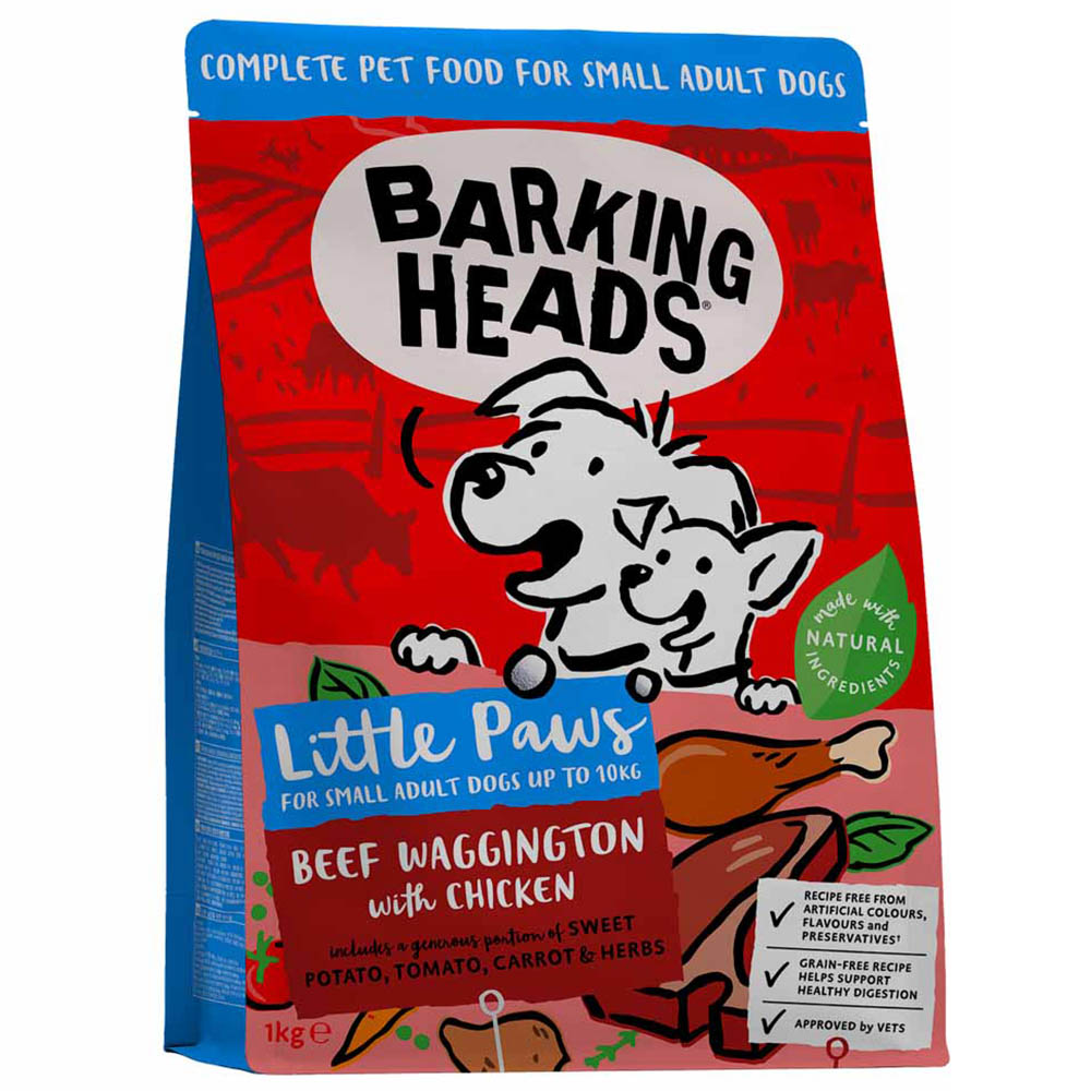 Barking Heads Little Paws Beef 1kg Image 1