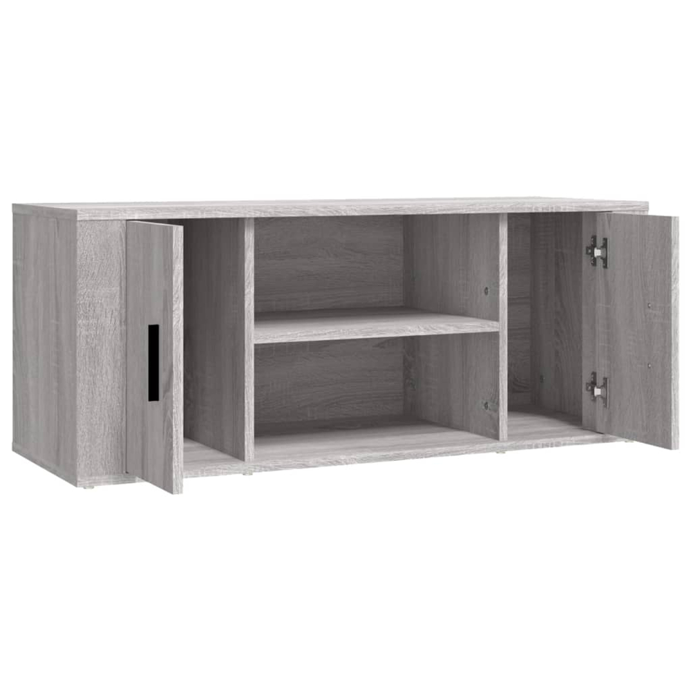 vidaXL 2 Door 2 Shelf Grey Sonoma TV Cabinet Image 6