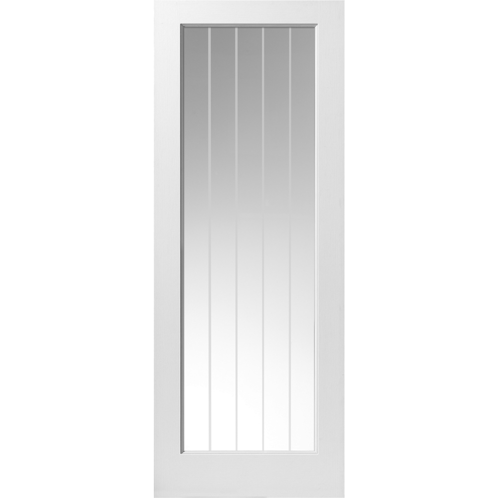 JB Kind Cottage 1 Light White Moulded Glazed Internal Door 1981 x 610mm Image 1