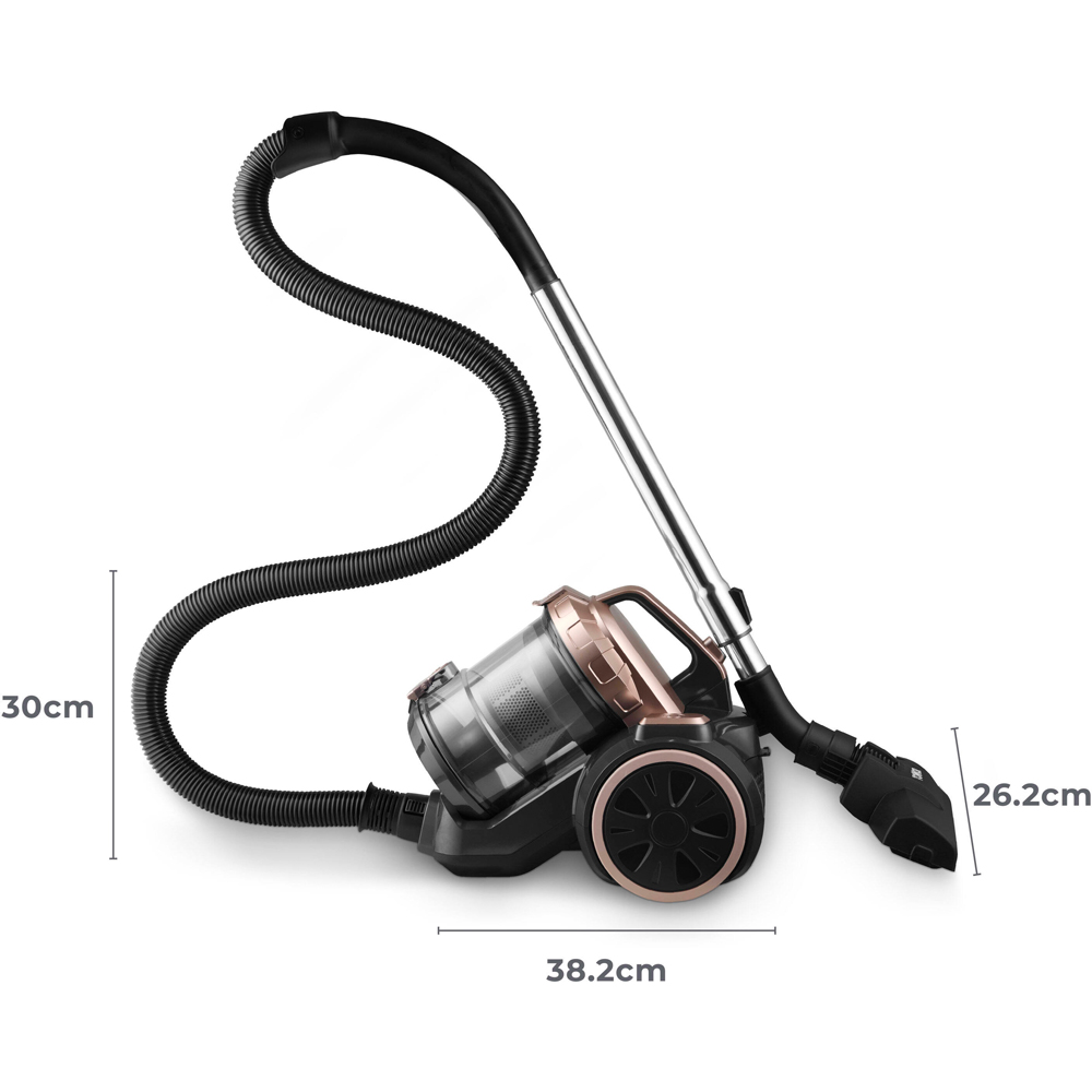 Tower RXP10 PET Rose Gold Multi Cyclonic Cylinder Vacuum Cleaner 800W Image 9
