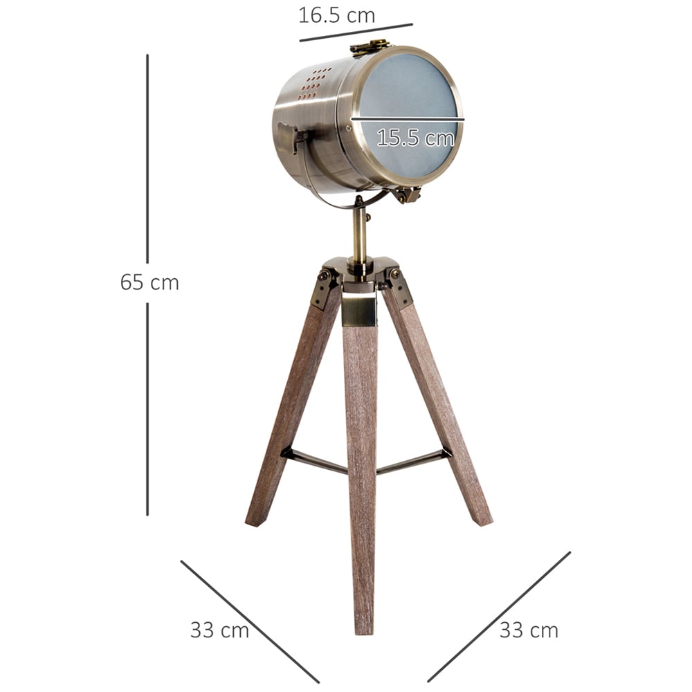 Portland Vintage Tripod Table Desk Lamp Image 8