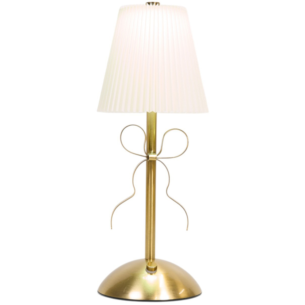 Rechargeable Gold Bow Table Lamp Image 4