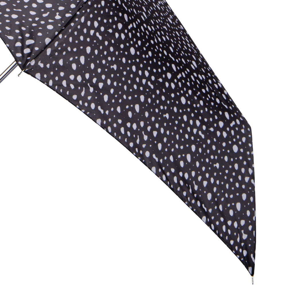 Wilko By Totes Black and White Spot Print Umbrella Image 6