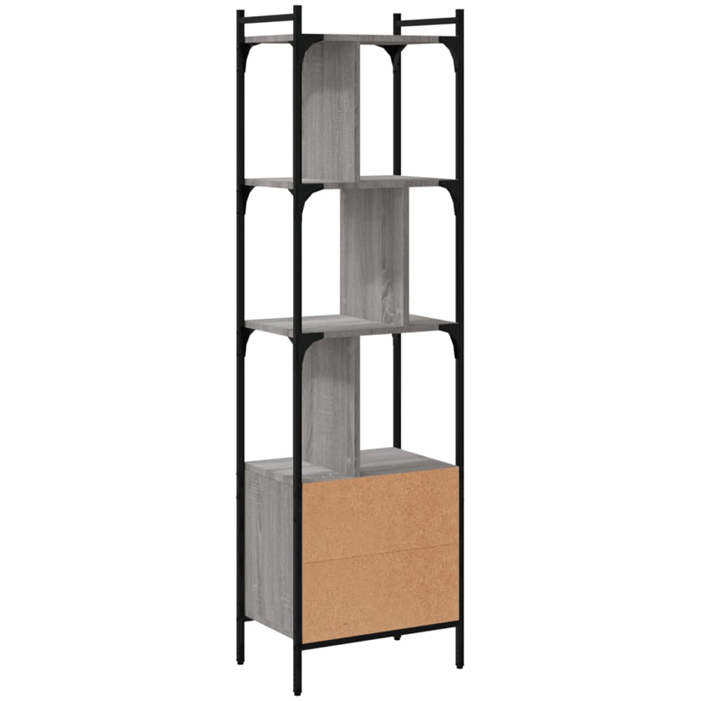 vidaXL Single Door 6 Shelf Grey Sonoma Bookcase Image 6