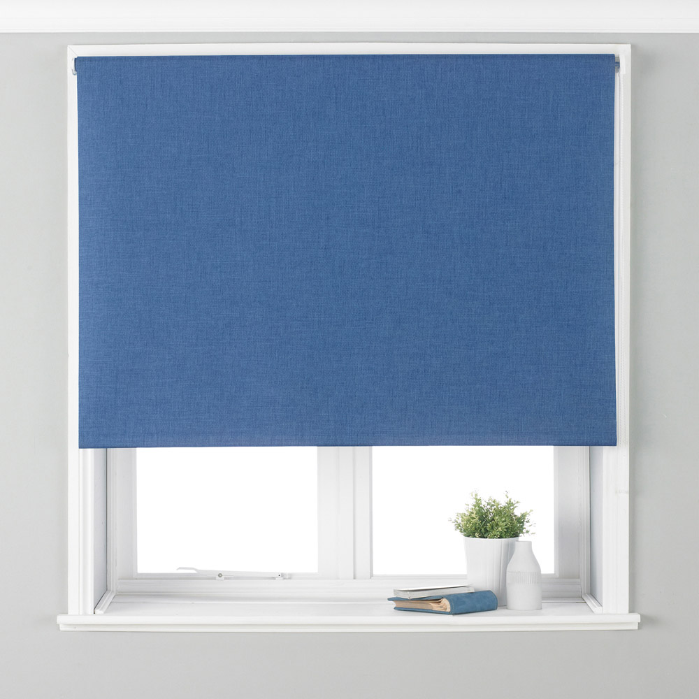 Riva Home Twilight Thermal Blackout Roller Blind Denim 122cm Image 1