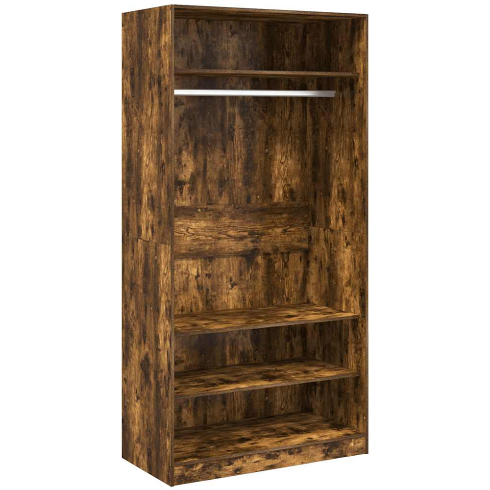 vidaXL 4 Shelf Brown Engineered Wood Open Wardrobe Image 2